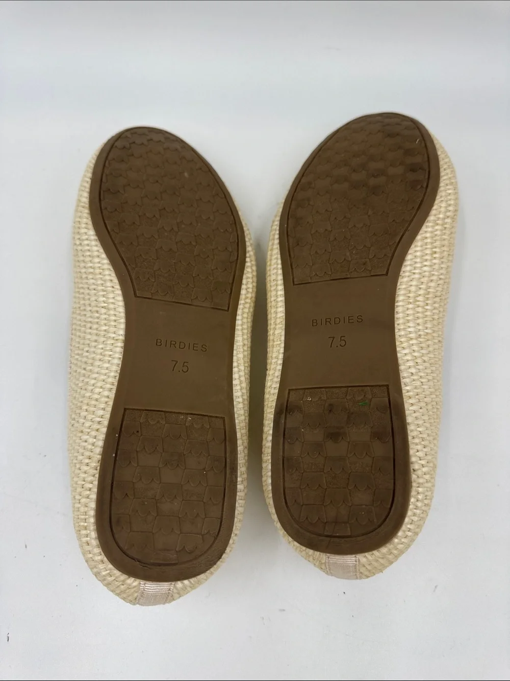 Birdies Cream Woven Slip-On Loafers